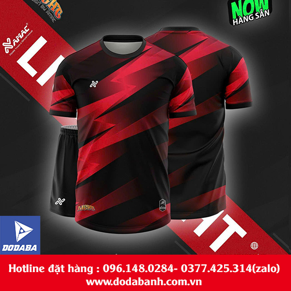 đồ đá banh amac light đep thiết kế đỏ