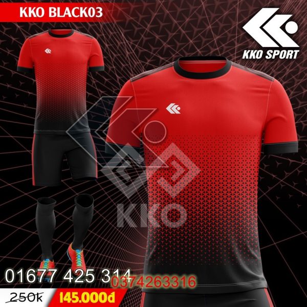 đồ đá banh thiết kế kko allblack đẹp nhất đỏ2