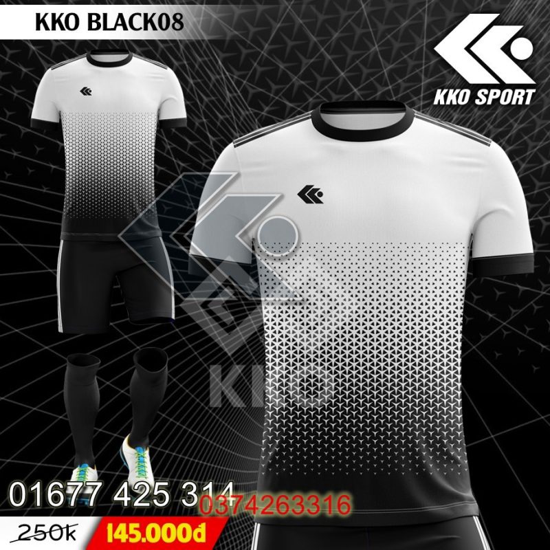 đồ đá banh thiết kế kko allblack đẹp nhất TRẮNG2