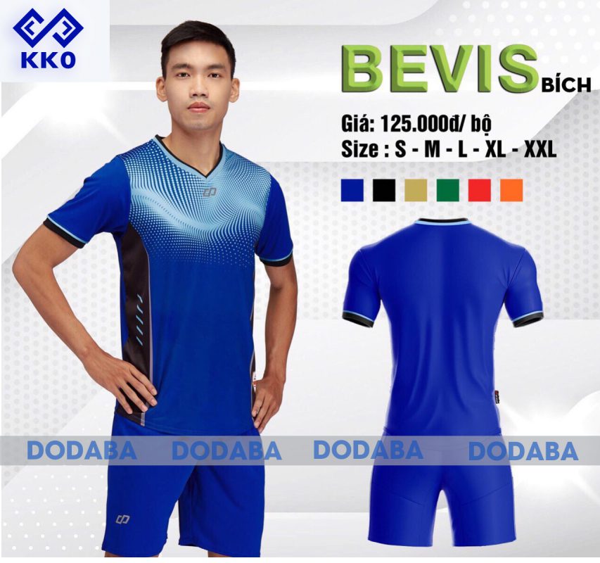 đồ đá banh không logo đẹp nhất 2020 bevis cp xanh bích