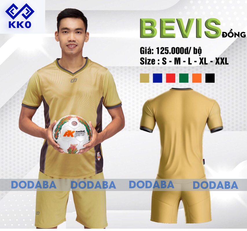 đồ đá banh không logo đẹp nhất 2020 bevis cp xám