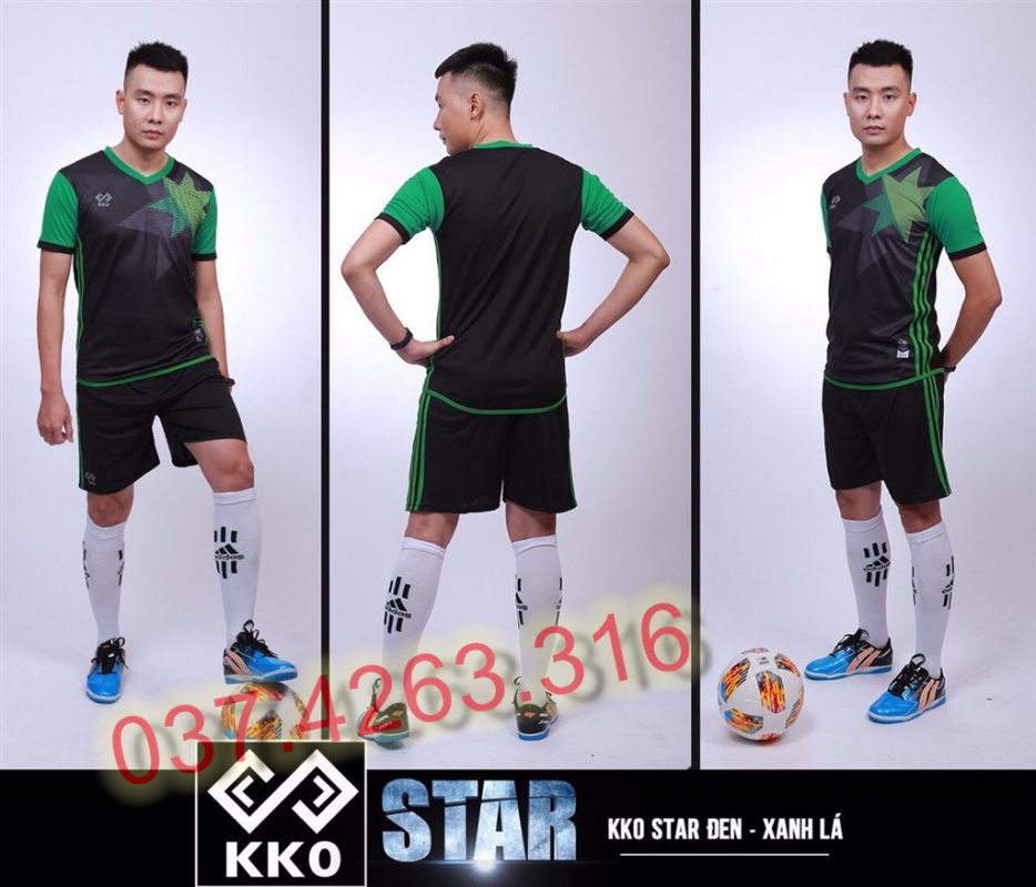 đồ đá banh không logo star đẹp nhất 2020 màu đen