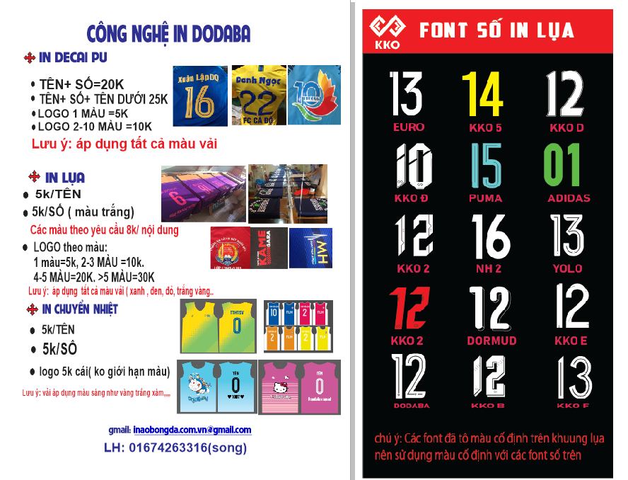 bảng giá kappa thiết kế 