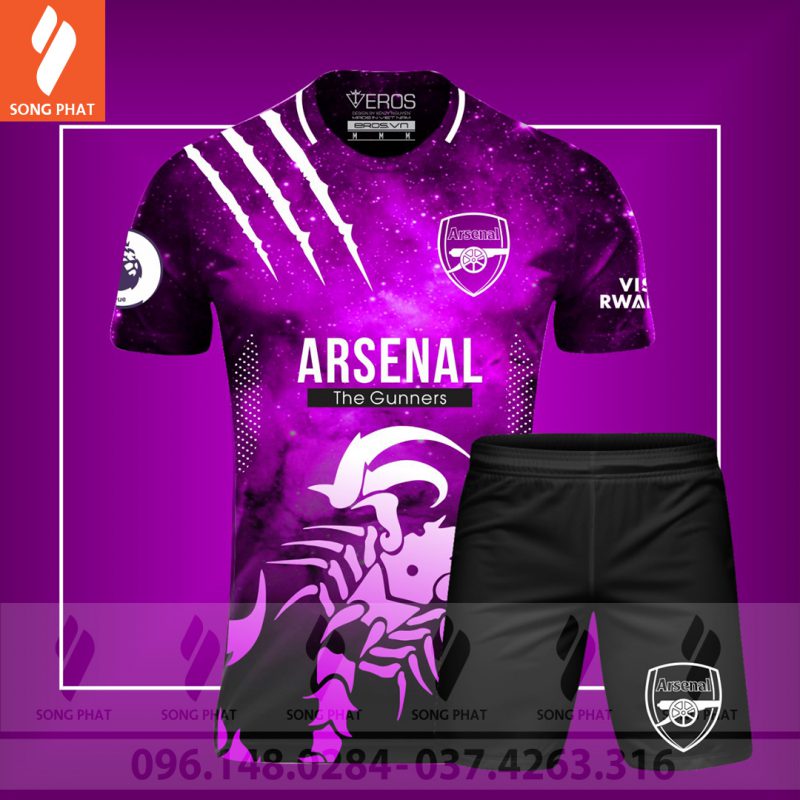 đồ đá banh clb arsenal tím đẹp nhất