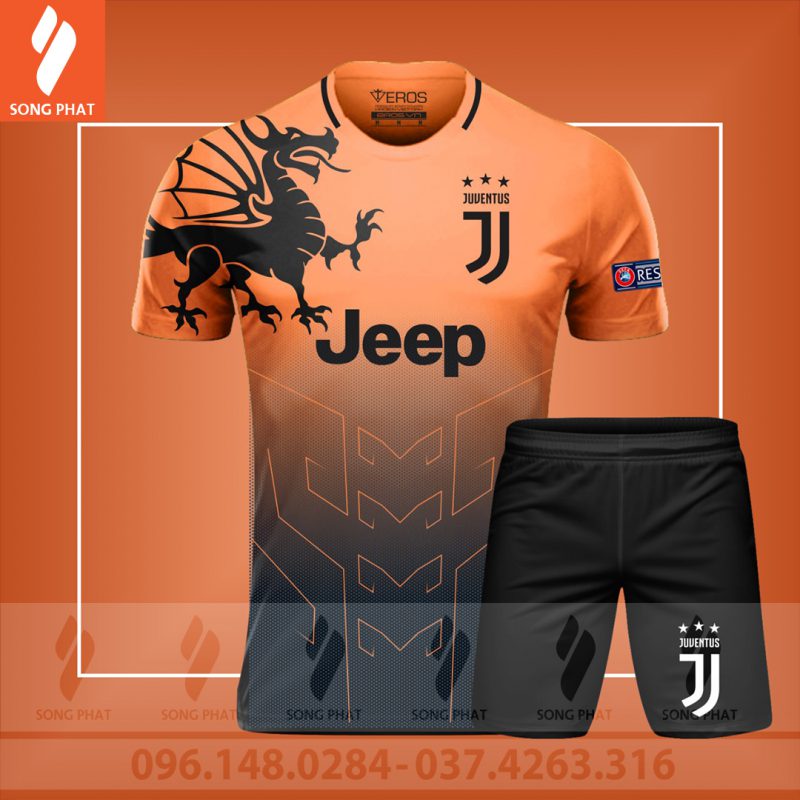 đồ đá banh clb juvetus đẹp nhất 2022-2023 cam
