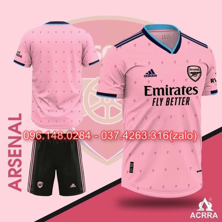 đồ áo đấ banh arsenal mới đẹp nhất hồng