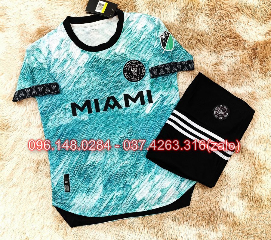 đồ đá banh clb Inter Miami đẹp mới nhất hồng xanh