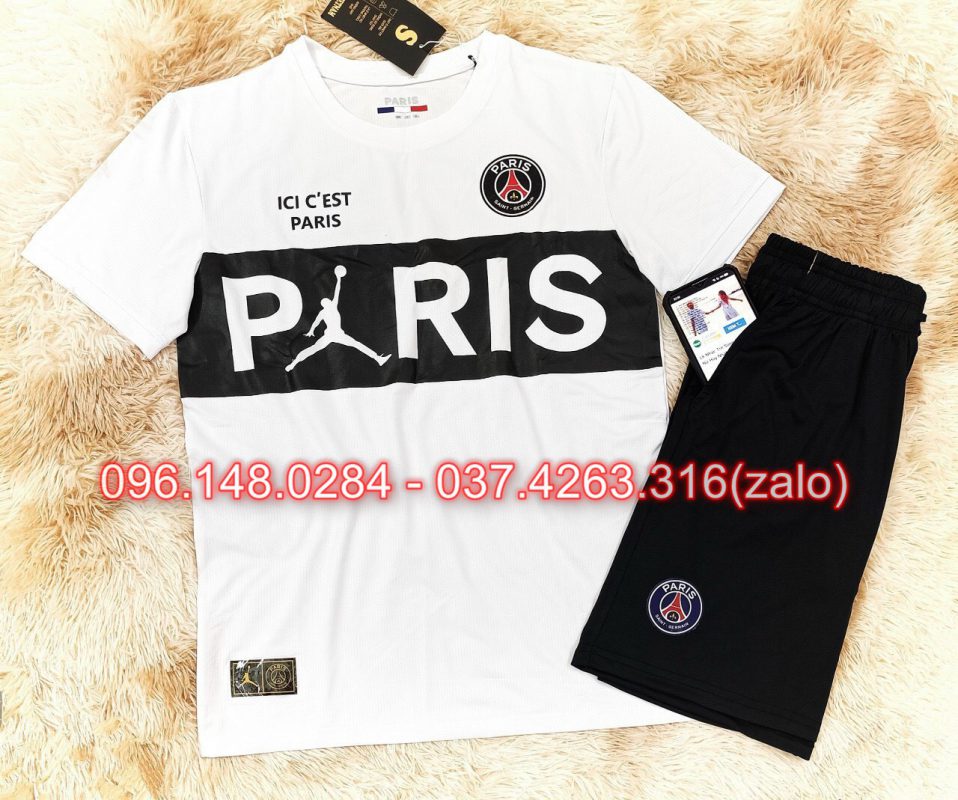 đồ đá banh đẹp clb psg mới nhất trắng đen