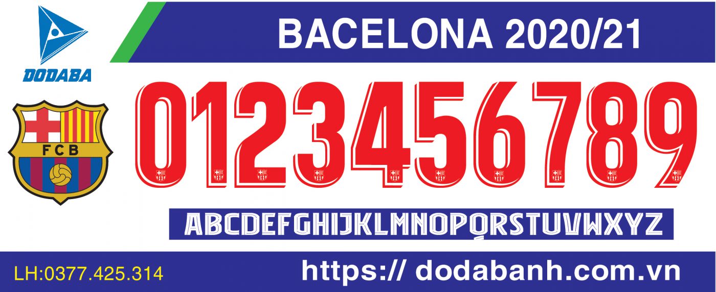 font số barcelona mới