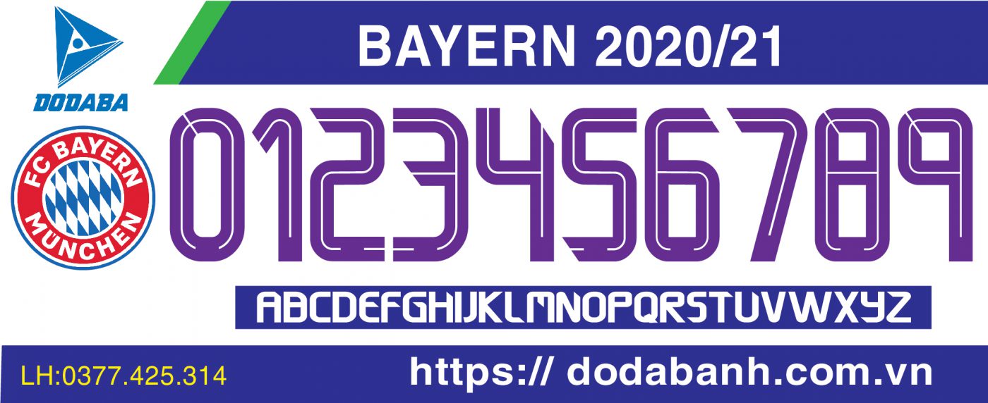 font số đá banh đẹp Bayern