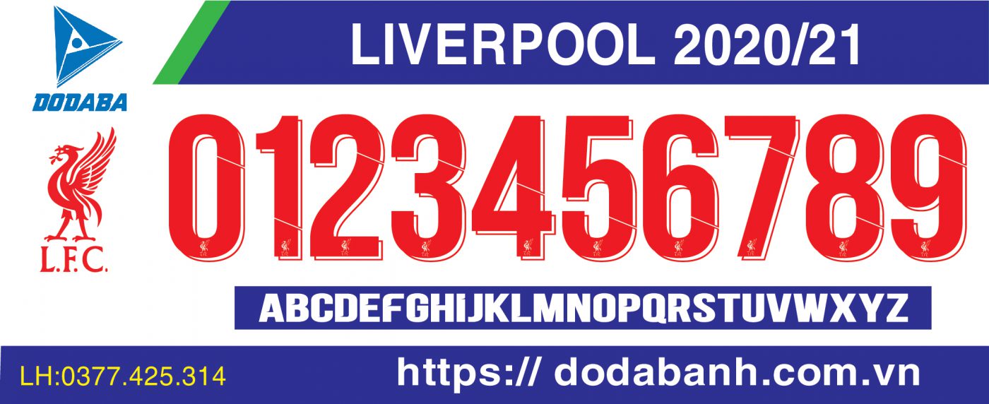 font số liverpool mới đẹp