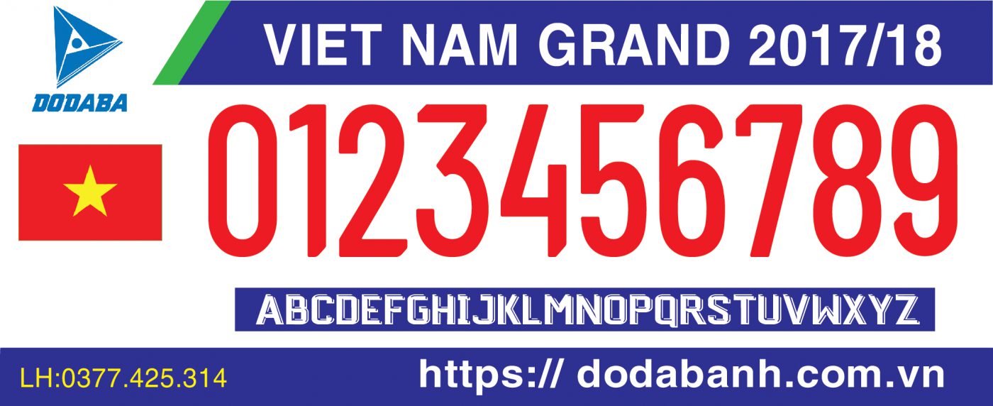 font số đá banh đẹp việt nam