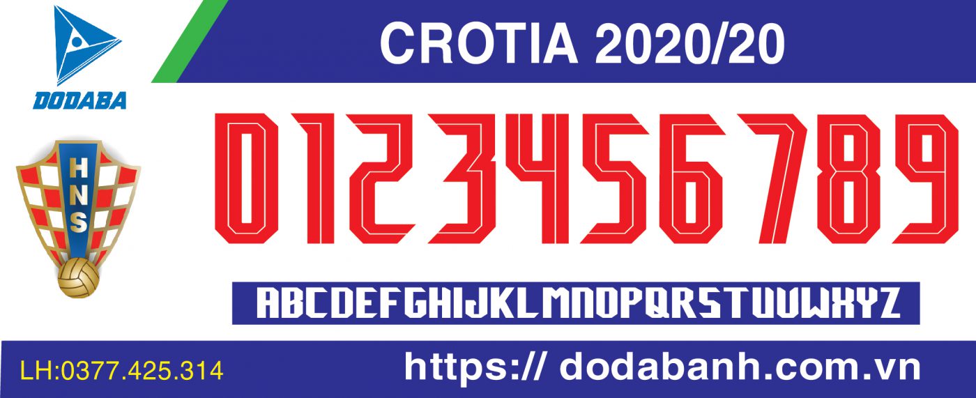 font số đá banh đẹp crotia
