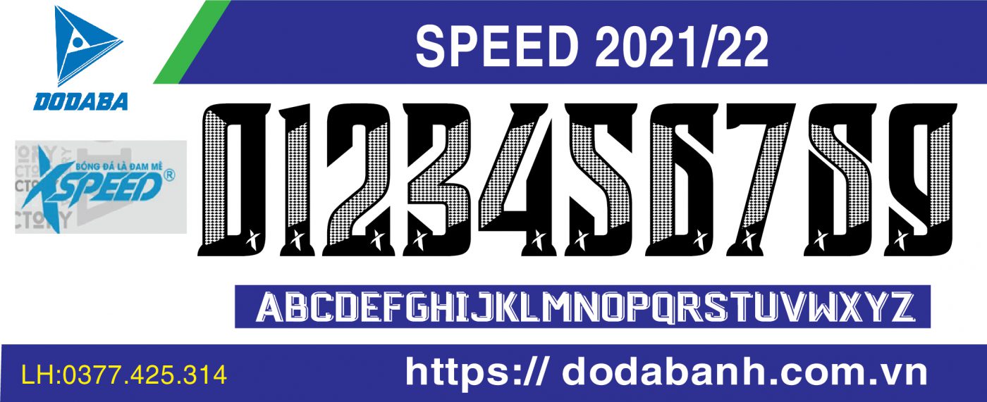 font số đá banh đẹp speed