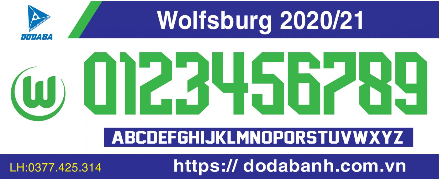 font số đá banh đẹp wolfsburg