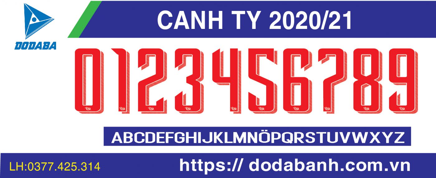 font số đá banh đẹp canh ty
