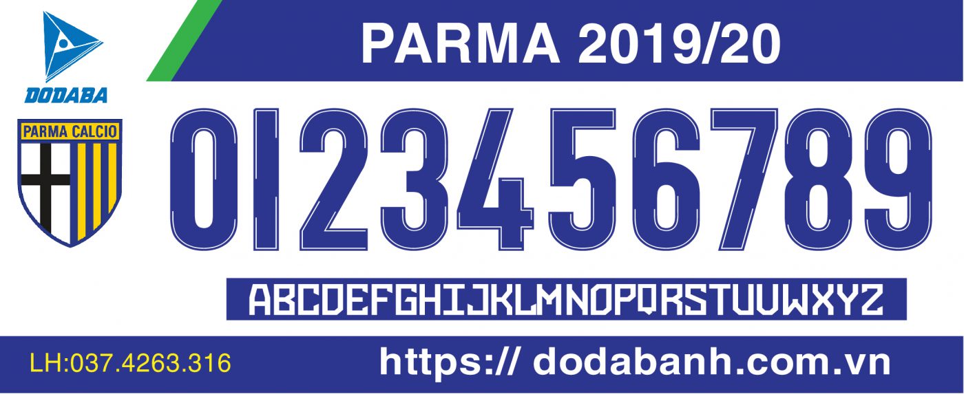 font số đá banh đẹp parma