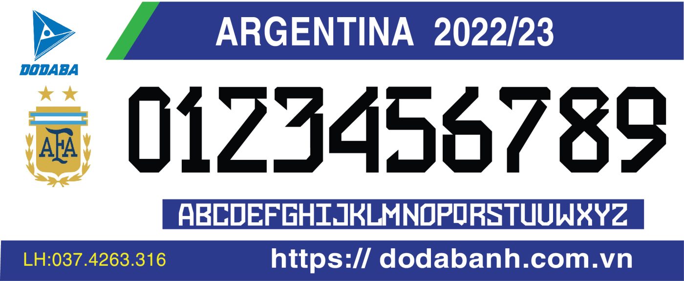 font số argentina 2024-2023