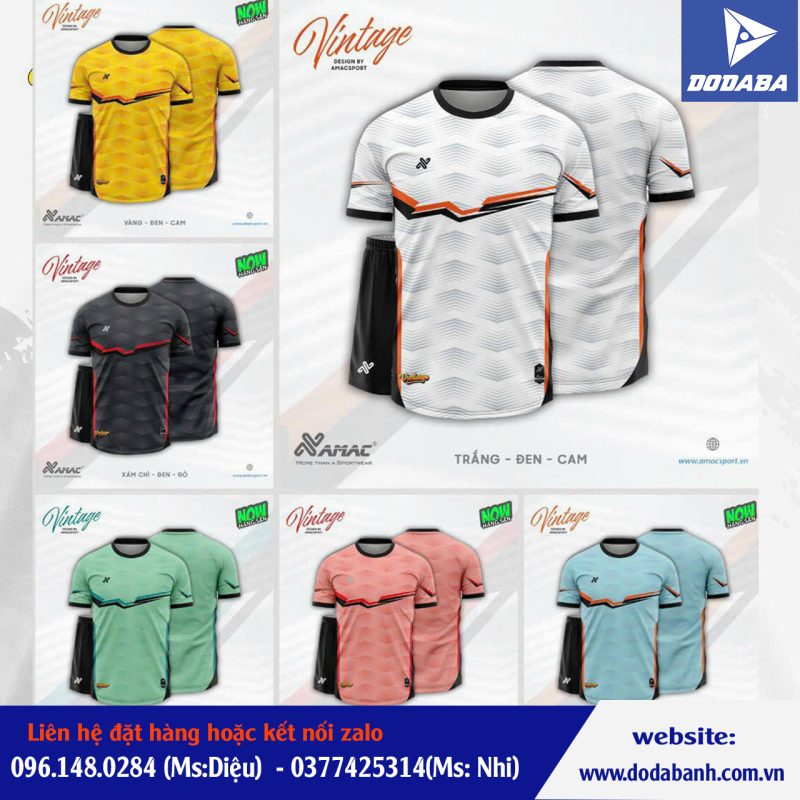 đồ đá banh không logo đẹp amac vitage