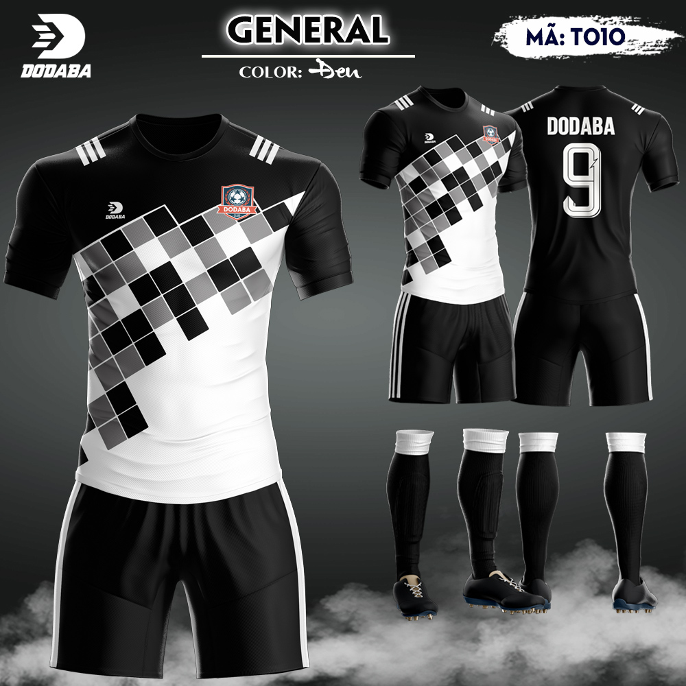 đồ đá banh thiết kế general đen