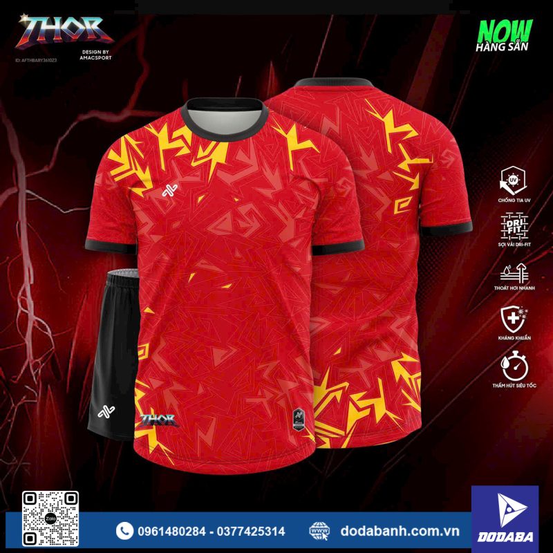 đồ đá banh amac đẹp thor đỏ