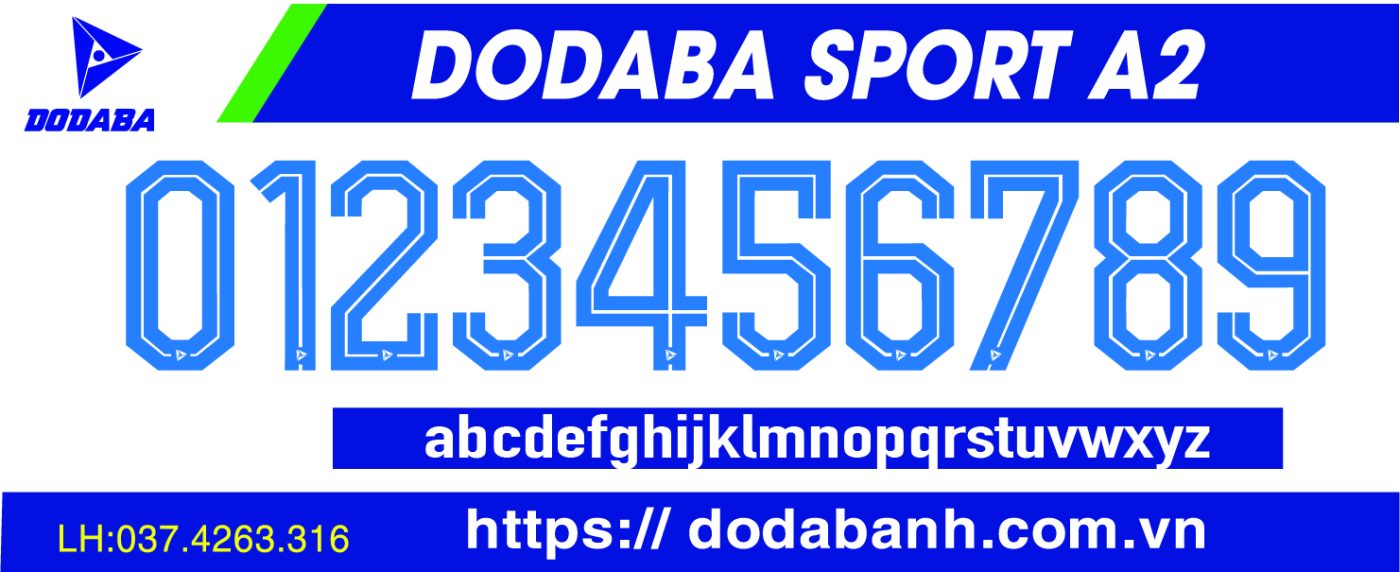 font số đá banh đẹp dodaba A255