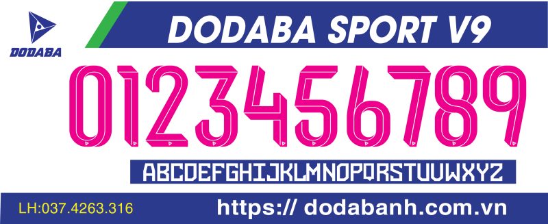 font số đá banh dodaba V9