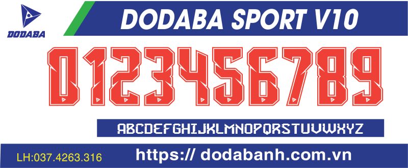 font số đá banh dodaba V10