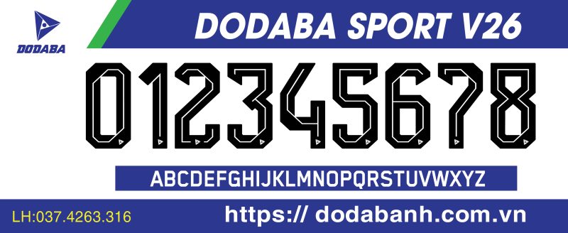 font số đá banh dodaba V126