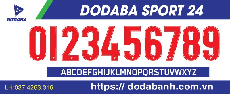 font số đá banh dodaba V24