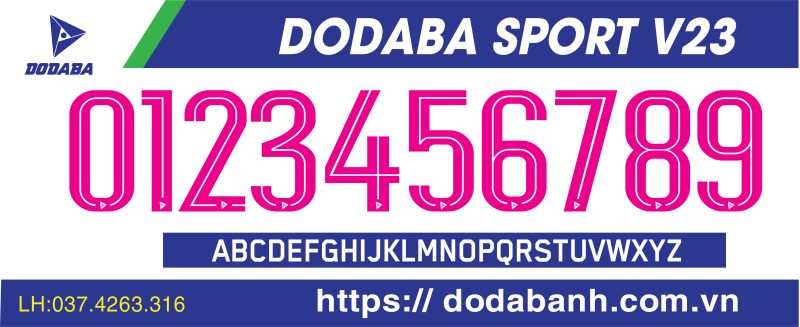 font số đá banh dodaba V23