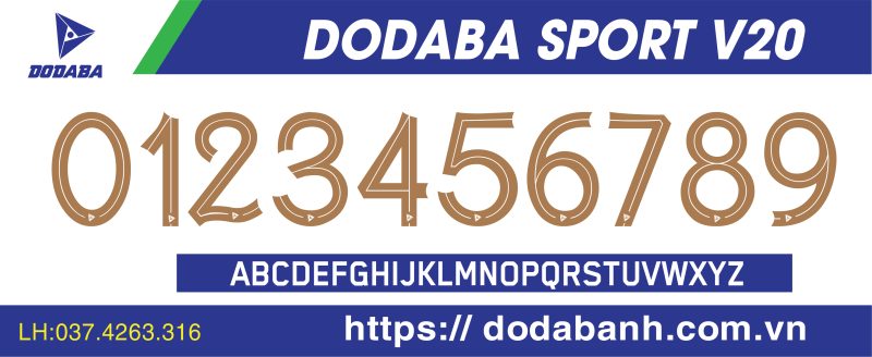 font số đá banh dodaba V20