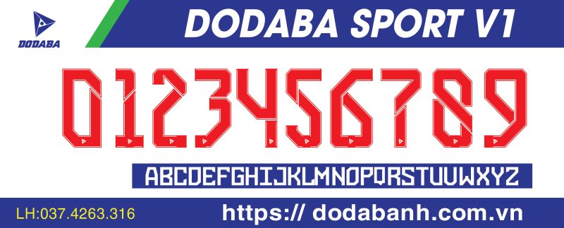 font số dodaba đá banh
