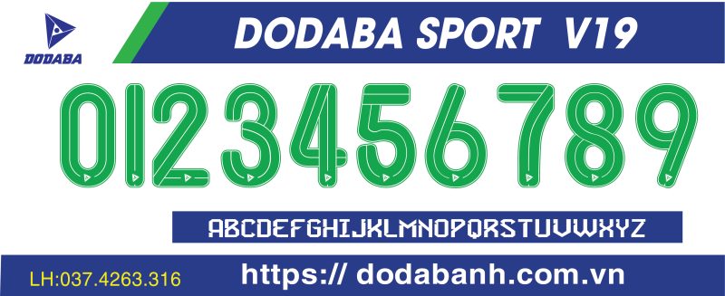 font số đá banh dodaba V19