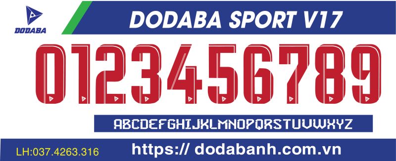 font số đá banh dodaba V17