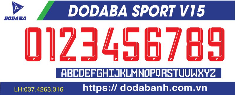 font số đá banh dodaba V15
