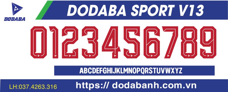 font số đá banh dodaba V13