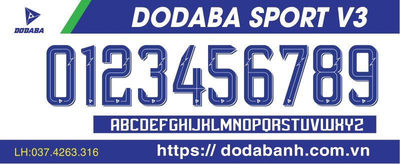font số đá banh dodaba V3