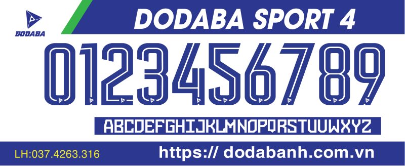 font số đá banh dodaba V4