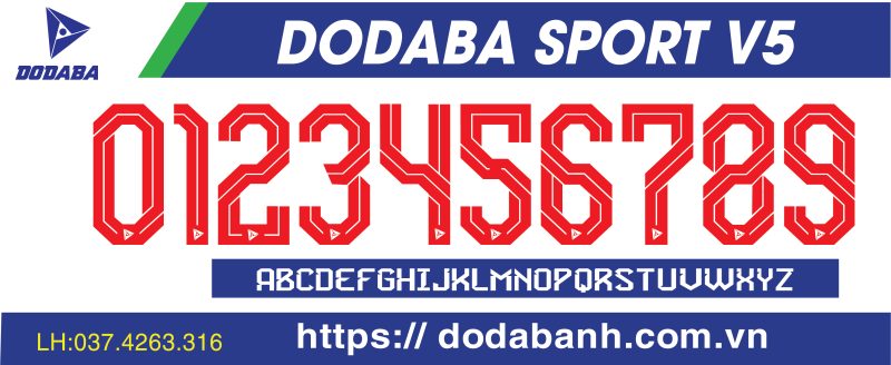 font số đá banh dodaba V5