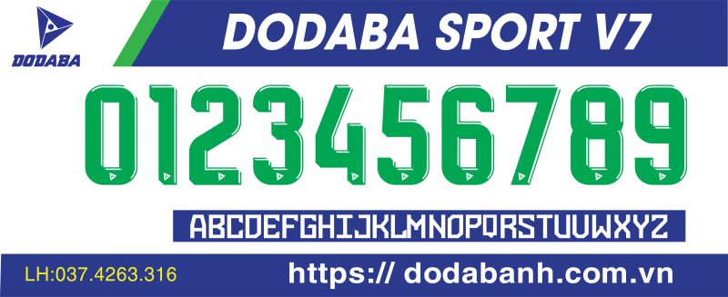 font số đá banh dodaba V7