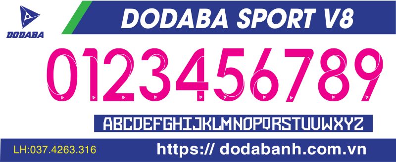 font số đá banh dodaba V8