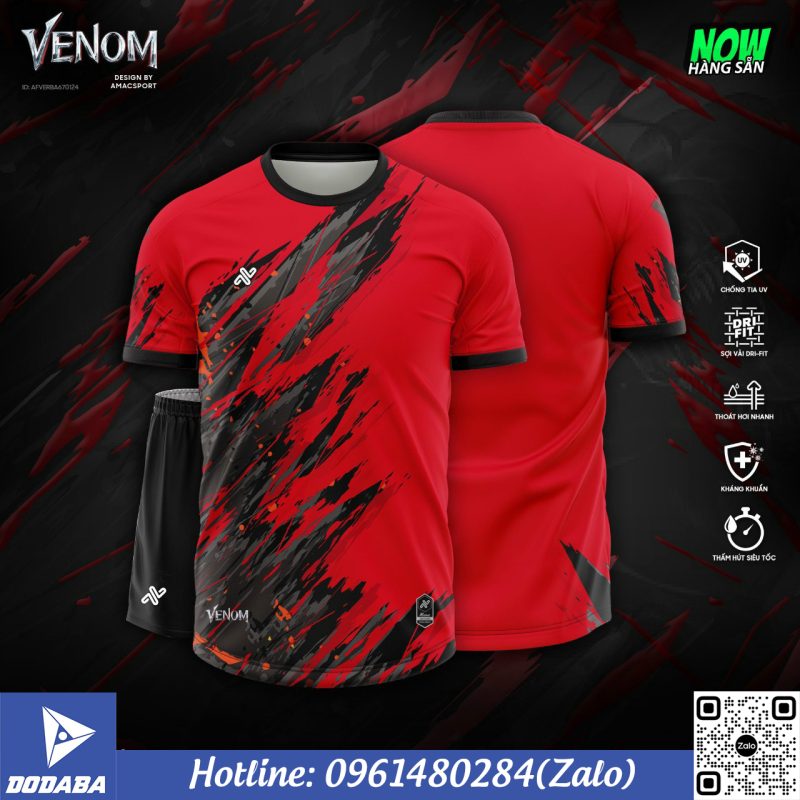 đồ đá banh đẹp venom amac màu đỏ4