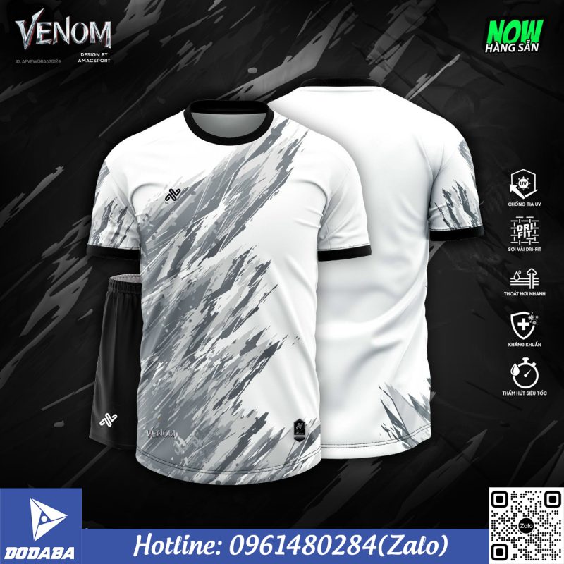 đồ đá banh đẹp venom amac màu trắnge