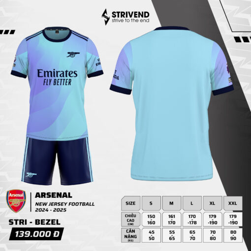 đồ đá banh arsenal mới 2024-2025