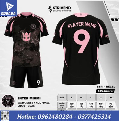 đồ đá banh inter miami đen 2024-2025 sau 