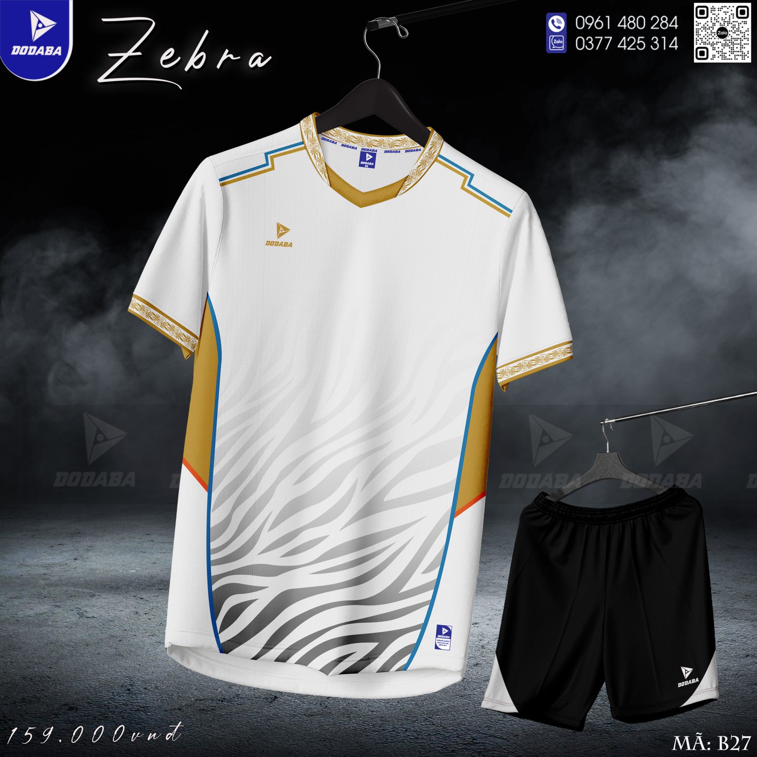 đồ đá banh thiết kế dodaba zebra