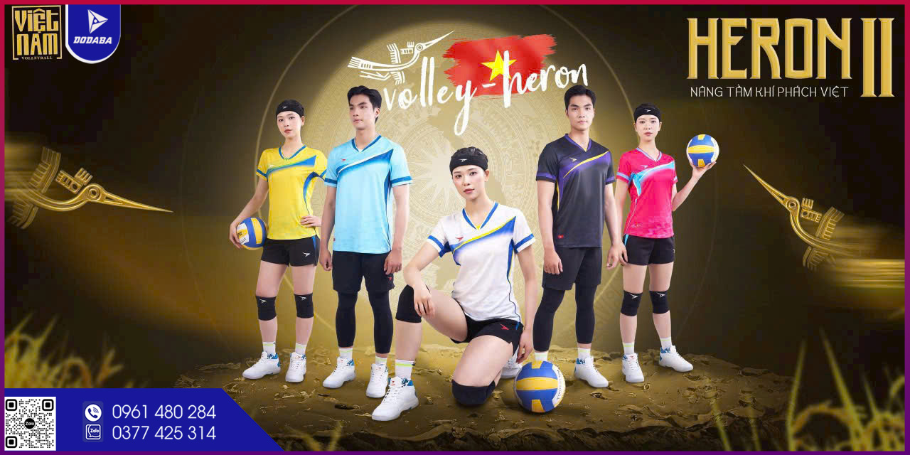 áo bóng chuyền heron thiết kế