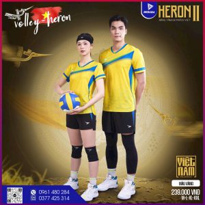áo bóng chuyền heron thiết kế màu vàng