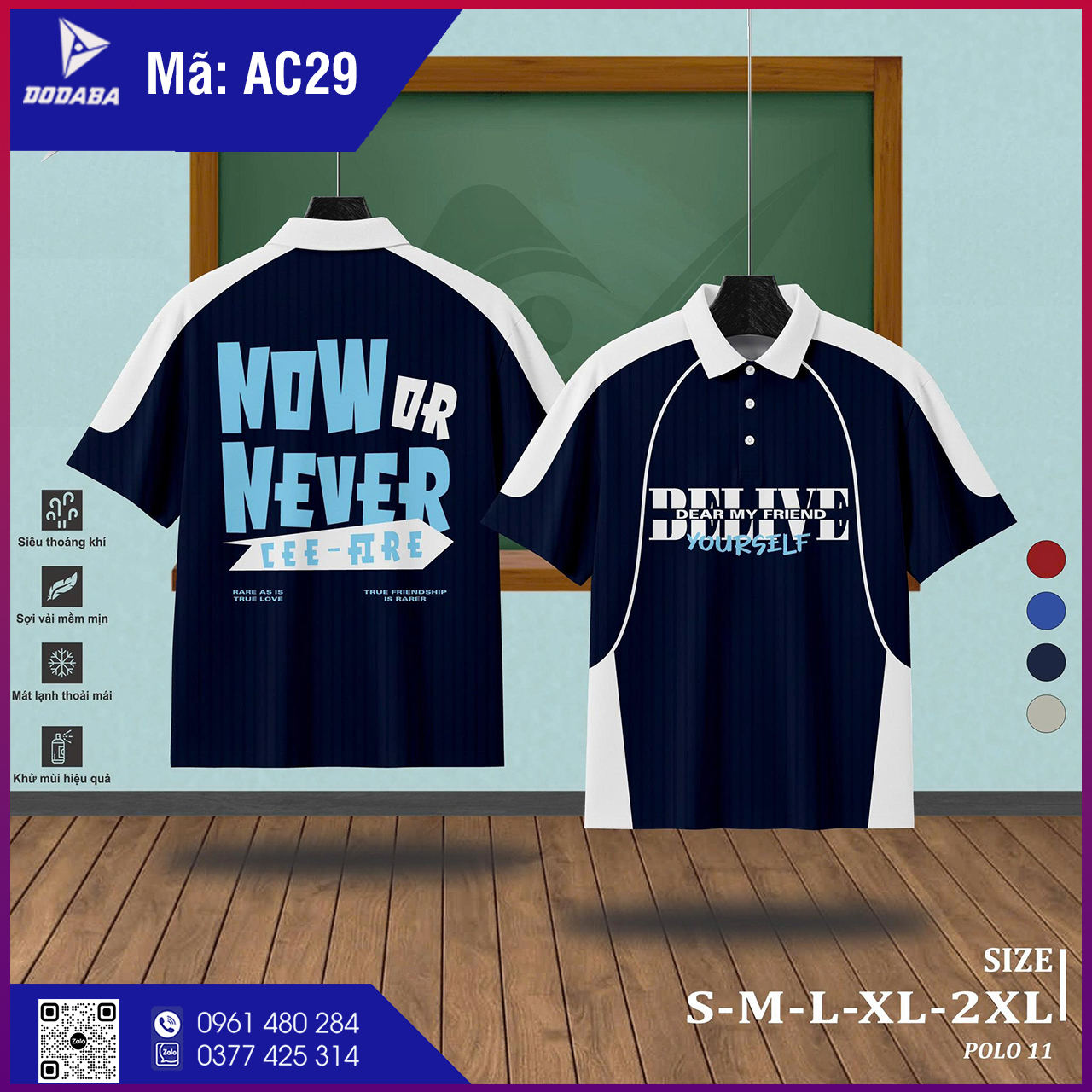Áo lớp thiết kế đẹp, chất lượng cao -AC29 Áo lớp thiết kế -AC29